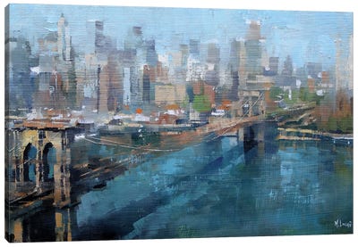 Brooklyn Bridge Canvas Art Print - Mark Lague
