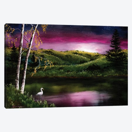 Twilight At Vasona Lake Canvas Print #LAI108} by Laura Iverson Canvas Print