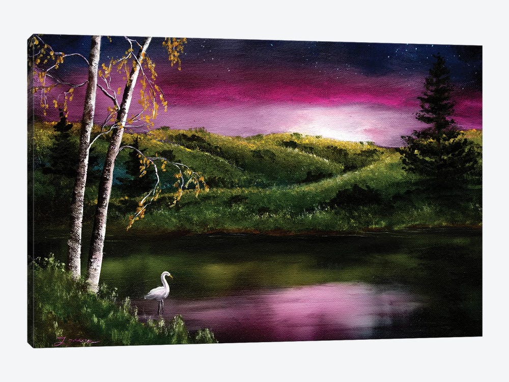 Twilight At Vasona Lake by Laura Iverson 1-piece Canvas Artwork