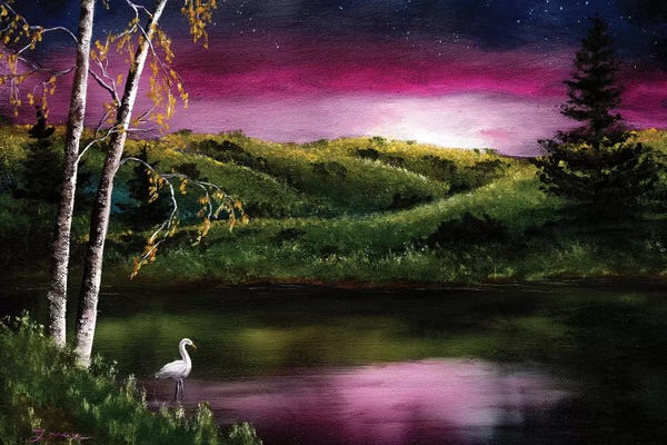 Laura Iverson: Twilight At Vasona Lake by Laura Iverson