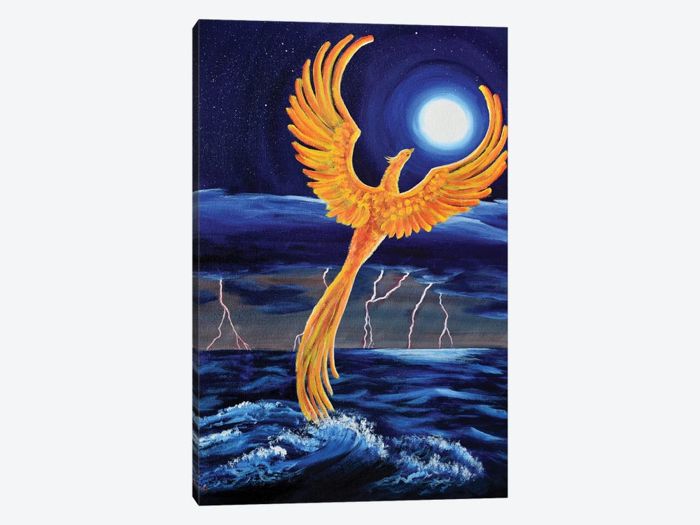Phoenix Rising From The Ocean by Laura Iverson 1-piece Canvas Art