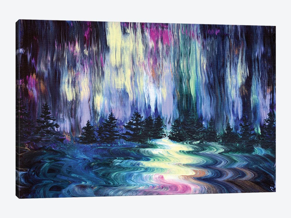 Aurora Borealis In The Rain by Laura Iverson 1-piece Canvas Art Print