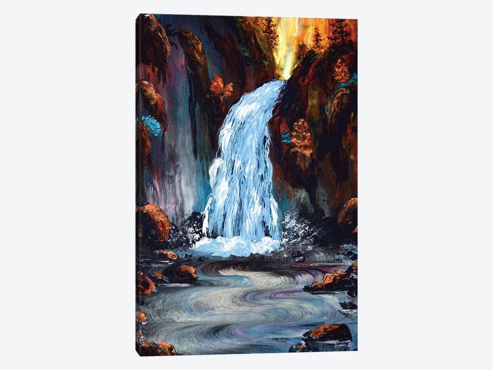 Morning At Wahclella Falls by Laura Iverson 1-piece Canvas Artwork