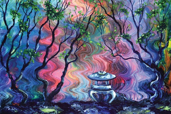 Laura Iverson: Peace Lantern By The Water by Laura Iverson