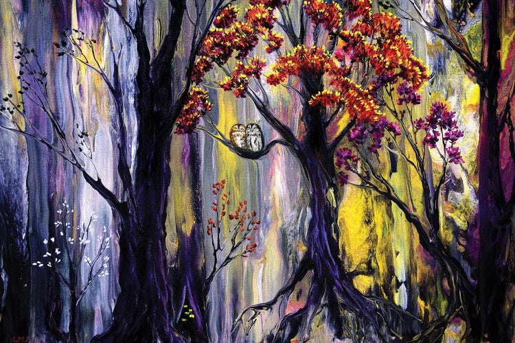 Tawny Owls And Bright Eyes by Laura Iverson wall art