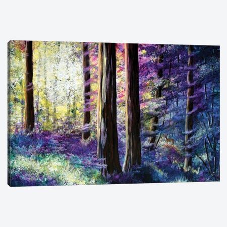 Sunlit Dawn In The Woods Canvas Print #LAI131} by Laura Iverson Canvas Wall Art