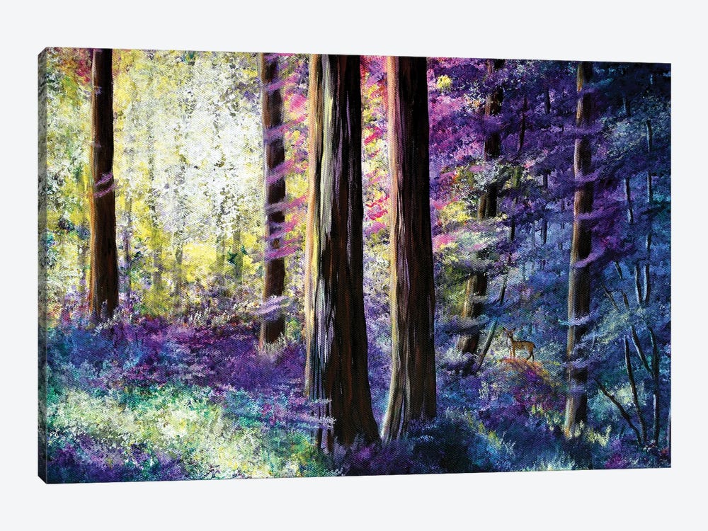 Sunlit Dawn In The Woods by Laura Iverson 1-piece Canvas Art