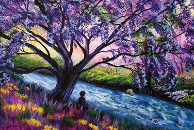 A Happy Moment Meditation by Laura Iverson canvas print