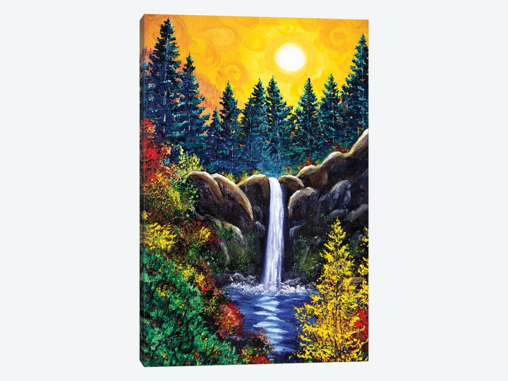 Autumn at Silver Falls by Laura Iverson 1-piece Canvas Print