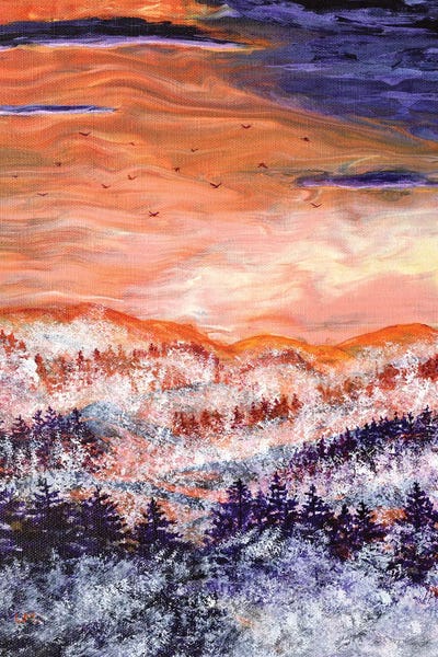 Laura Iverson: Misty Pacific Northwest Sunset by Laura Iverson