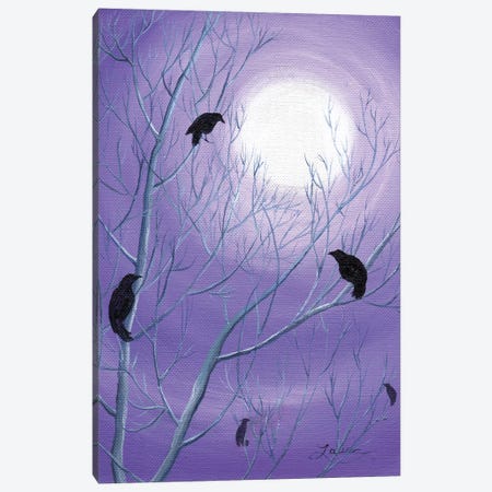 Crows On Empty Branches Canvas Print #LAI30} by Laura Iverson Canvas Print