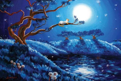 Dandelion Wishes And Pine Trees by Laura Iverson canvas print