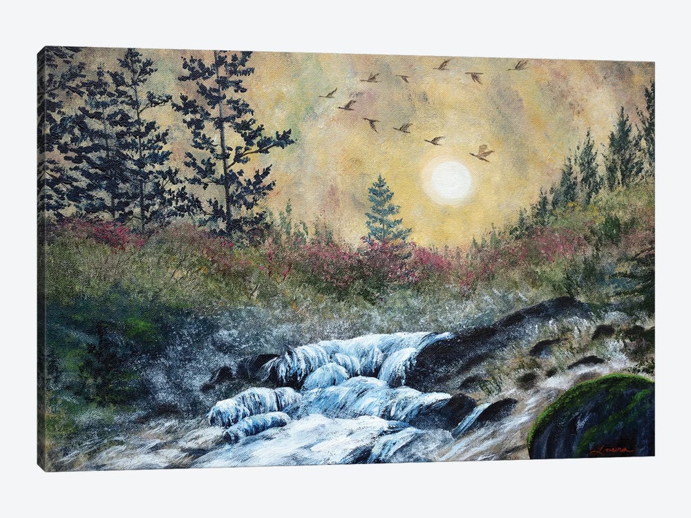 Enchanted Evening At Alsea Falls by Laura Iverson 1-piece Art Print