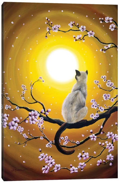 Golden Afternoon Sakura Canvas Art Print - Laura Iverson