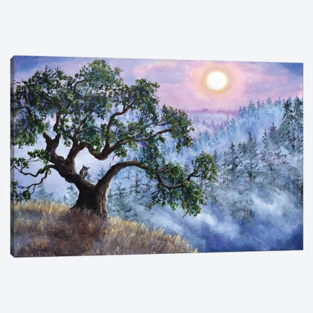 Luna In Mist And Fog Canvas Print #LAI50} by Laura Iverson Canvas Print