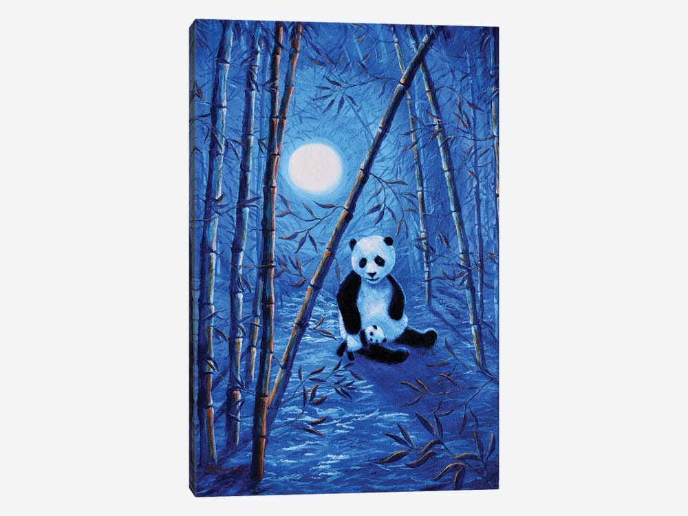 Midnight Lullaby In A Bamboo Forest by Laura Iverson 1-piece Canvas Print