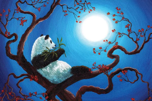 Pandas: Moonlit Snack by Laura Iverson