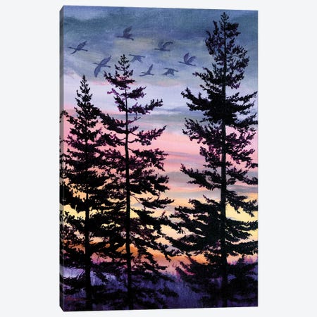 Oregon Sunset Canvas Print #LAI64} by Laura Iverson Canvas Print