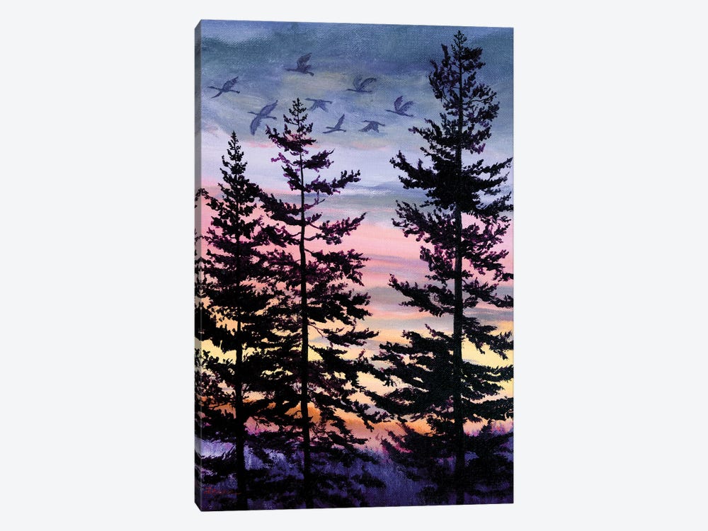 Oregon Sunset by Laura Iverson 1-piece Canvas Art