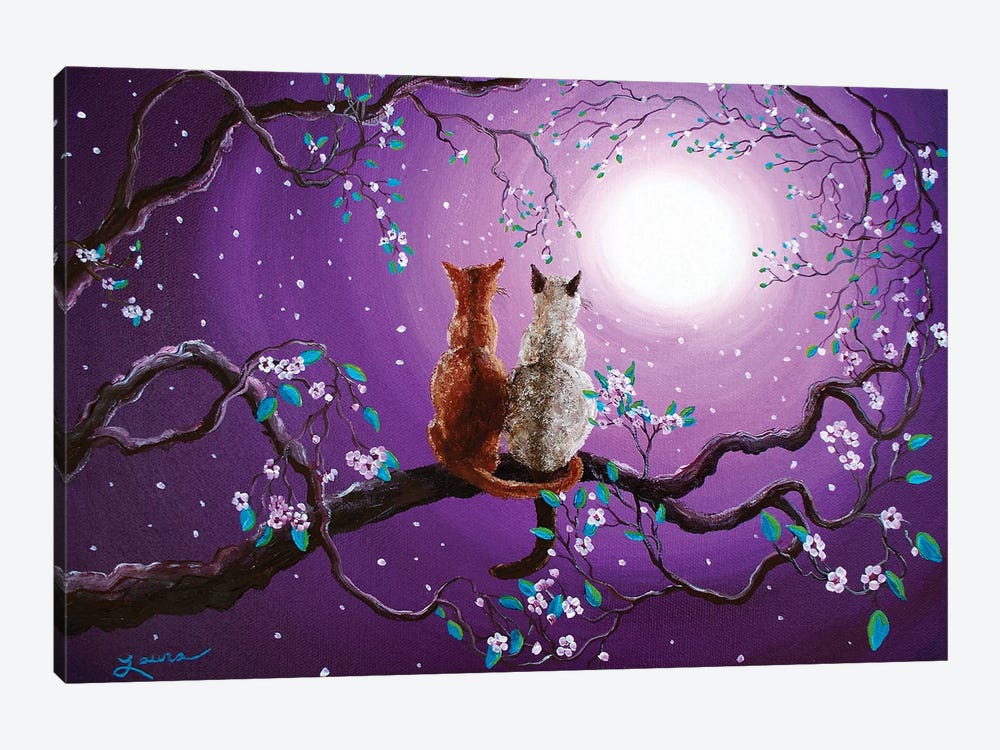 Plum Blossoms In Pale Moonlight by Laura Iverson 1-piece Canvas Print