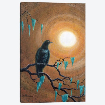 Raven In Dark Autumn Canvas Print #LAI71} by Laura Iverson Canvas Print