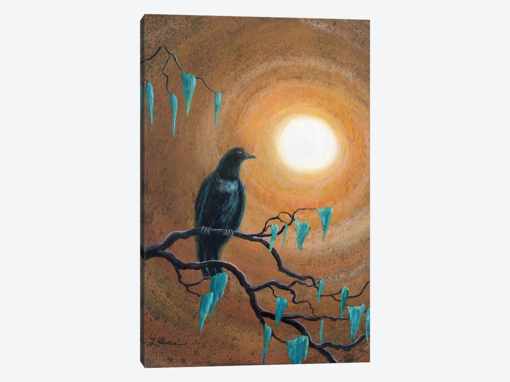 Raven In Dark Autumn by Laura Iverson 1-piece Canvas Art