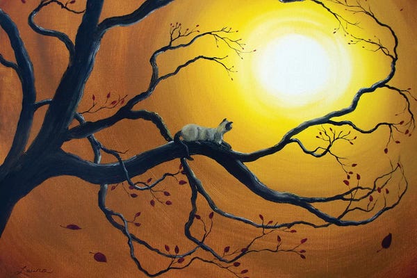 Laura Iverson: Siamese Cat In Golden Splendor by Laura Iverson