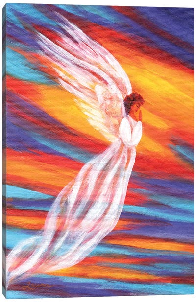 Southwest Sunset Angel Canvas Art Print - Laura Iverson