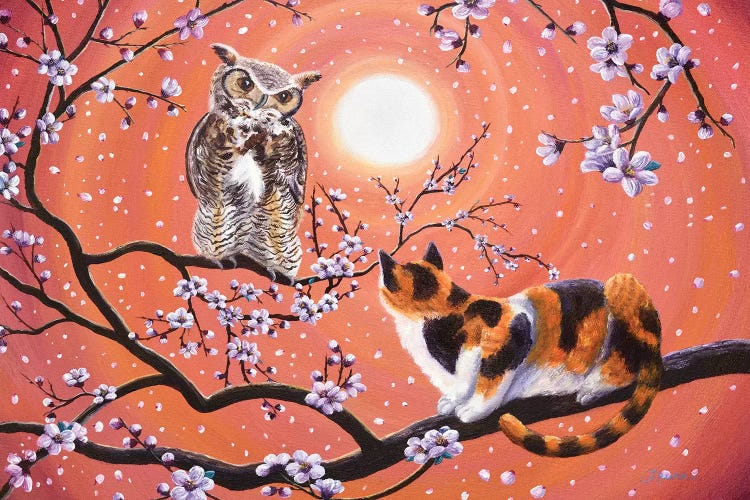 The Owl And The Pussycat In Peach Blossoms