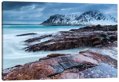 Norway, Lofoten, Skagsanden Beach I Canvas Art Print - Lofoten