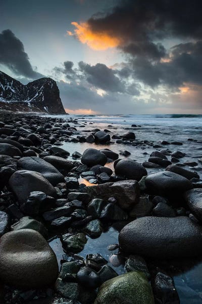 Rocky Beaches: Norway, Lofoten, Unstad Beach II by Mikolaj Gospodarek