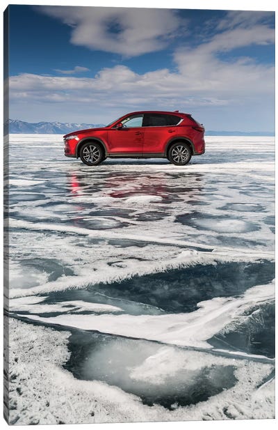 Lake Baikal, Russia, Siberia, Mazda CX-5 Canvas Art Print - Automobile Art