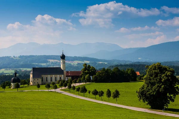 Bavaria: Germany, Bavaria, Alps, Church Irschenberg by Mikolaj Gospodarek