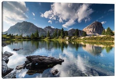 Italy, Alps, Dolomites, Lago di Limides III Canvas Art Print - Mikolaj Gospodarek
