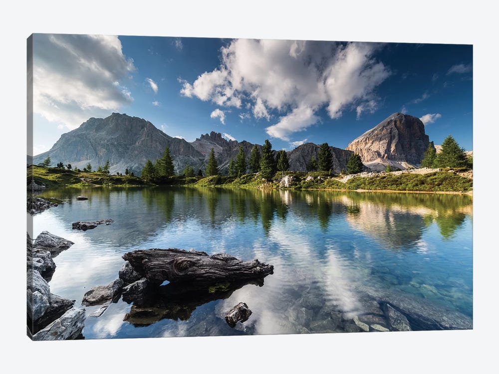 Italy, Alps, Dolomites, Lago di Limides III 1-piece Canvas Print