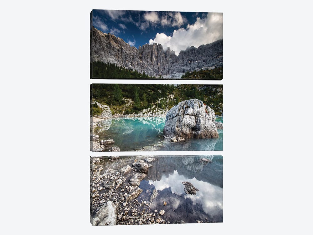 Italy, Alps, Dolomites, Mountains, Lago di Sorapiss II by Mikolaj Gospodarek 3-piece Canvas Wall Art