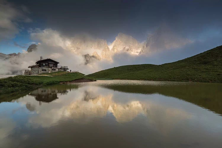 Italy, Alps, Dolomites, Mountains, Passo Rolle - Rifugio Baita Segantini I