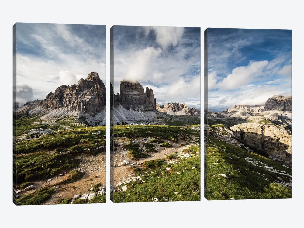 Italy, Alps, Dolomites, Mountains, Tre Cime di Lavaredo III by Mikolaj Gospodarek 3-piece Canvas Print