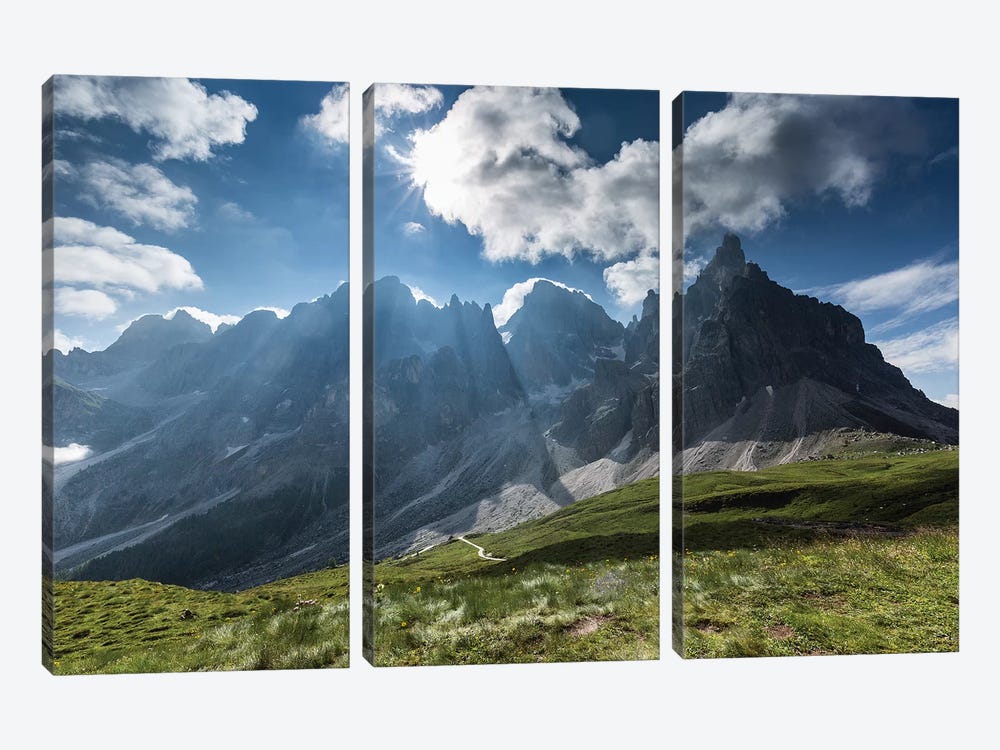 Italy, Alps, Dolomites, Passo Rolle. Pale di San Martino I by Mikolaj Gospodarek 3-piece Art Print