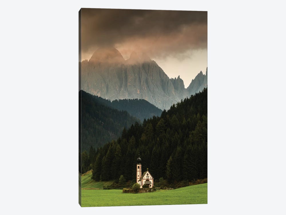 Italy, Alps, Dolomites, Val di Funes. Villnößtal. St. Johann in Ranui I by Mikolaj Gospodarek 1-piece Art Print