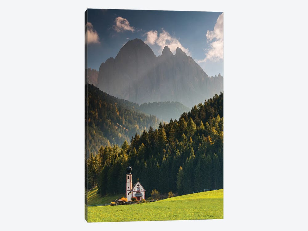 Italy, Alps, Dolomites, Val di Funes. Villnößtal. St. Johann in Ranui III by Mikolaj Gospodarek 1-piece Canvas Art Print