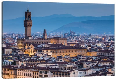 Italy, Tuscany, Florence - Palazzo Vecchio Canvas Art Print - Florence Art