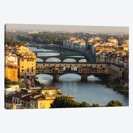 Italy, Tuscany, Florence - Ponte Vecchio Canvas Print #LAJ183} by Mikolaj Gospodarek Art Print