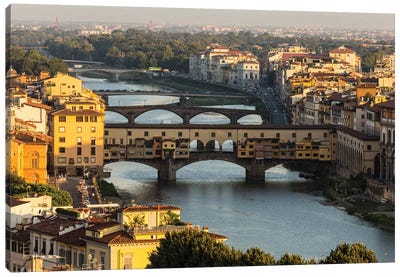 Italy, Tuscany, Florence - Ponte Vecchio Canvas Art Print - Mikolaj Gospodarek