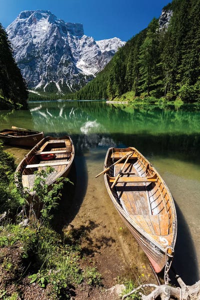 Rowboats: Italy, Dolomites, Lago di Braies by Mikolaj Gospodarek