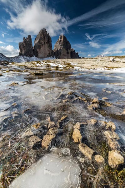 Veneto: Italy, Tre Cime di Lavaredo With Ice, Dolomites by Mikolaj Gospodarek