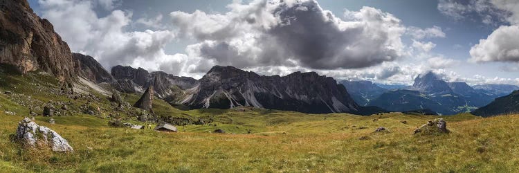 Europe, Italy, Alps, Dolomites, South Tyrol, Val Gardena, View From Malga Pieralongia Alm