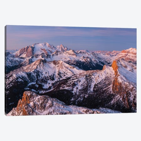 Europe, Italy, Alps, View From Lagazuoi. Winter Dolomites II Canvas Print #LAJ281} by Mikolaj Gospodarek Canvas Wall Art
