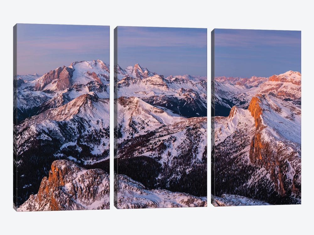 Europe, Italy, Alps, View From Lagazuoi. Winter Dolomites II by Mikolaj Gospodarek 3-piece Canvas Print
