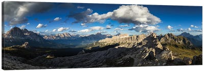 Europe, Italy, Alps, Dolomites, View From Rifugio Nuvolau Canvas Art Print